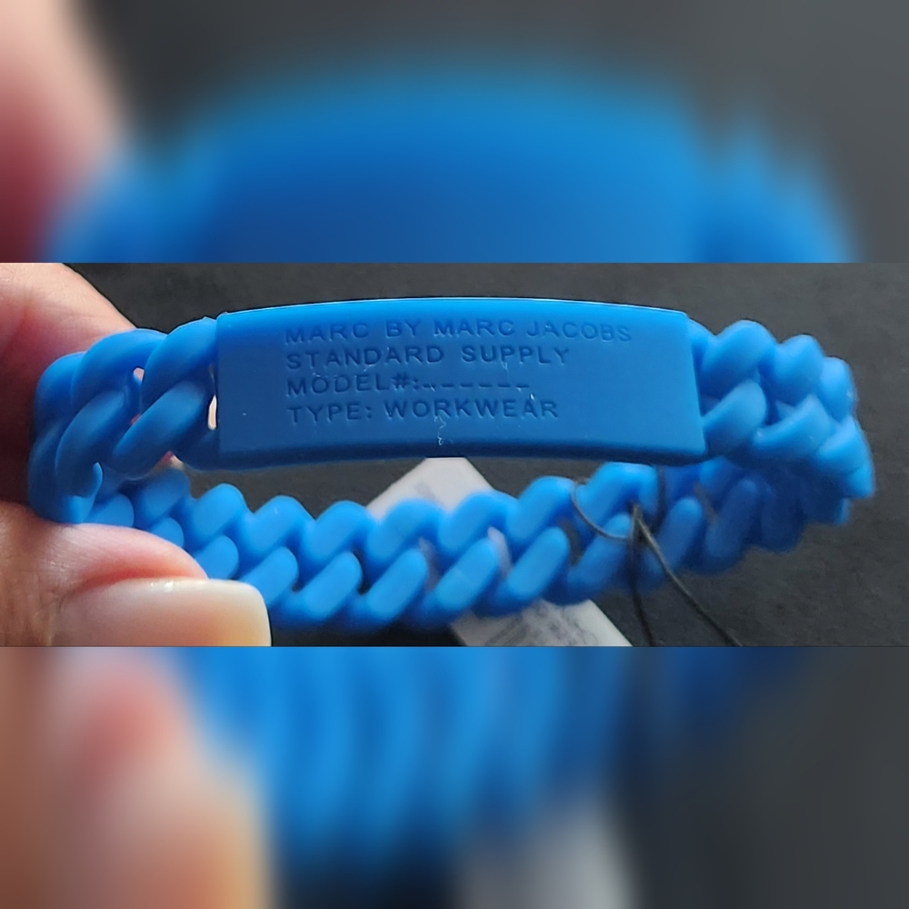 Marc By Marc Jacobs Standard Supply WORKWEAR Rubber Chain Bracelet NWT
